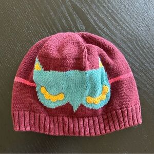 Hanna Andersson Girls Owl 100% Cotton Winter Beanie Size Medium Multicolor
